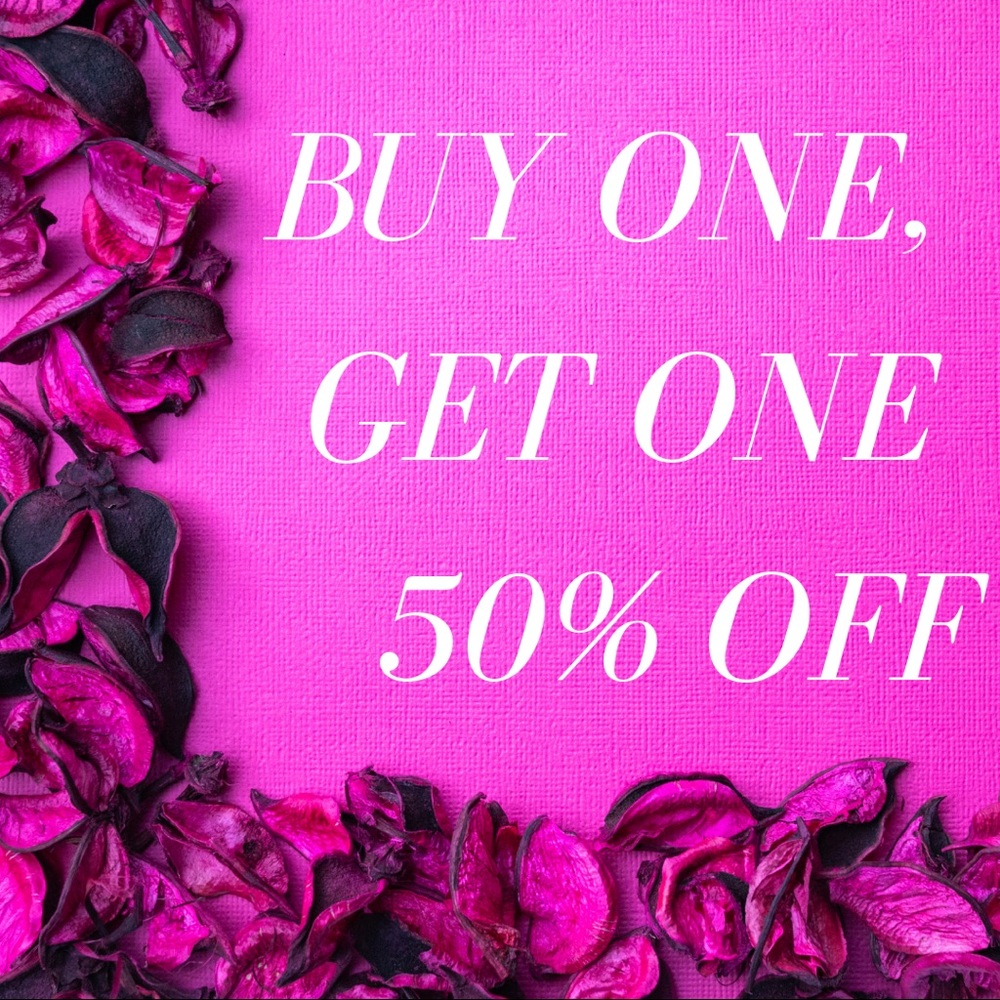 Buy one get one 50% off!
